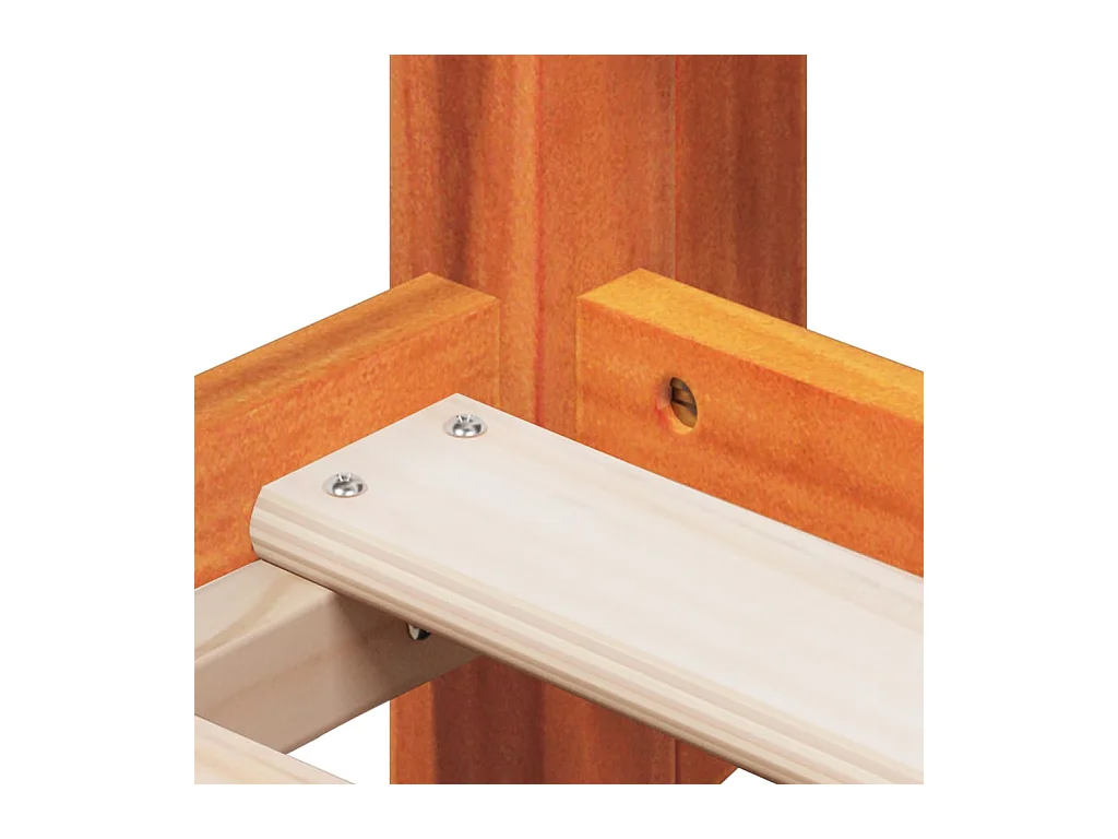 Lit superposé sans matelas cire marron 80x200 cm pin massif