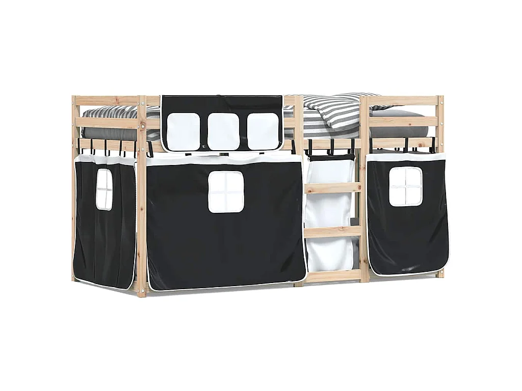 Lit superposé sans matelas 90x190 cm bois de pin massif