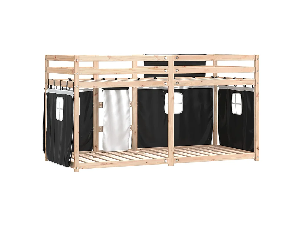 Lit superposé sans matelas 90x190 cm bois de pin massif