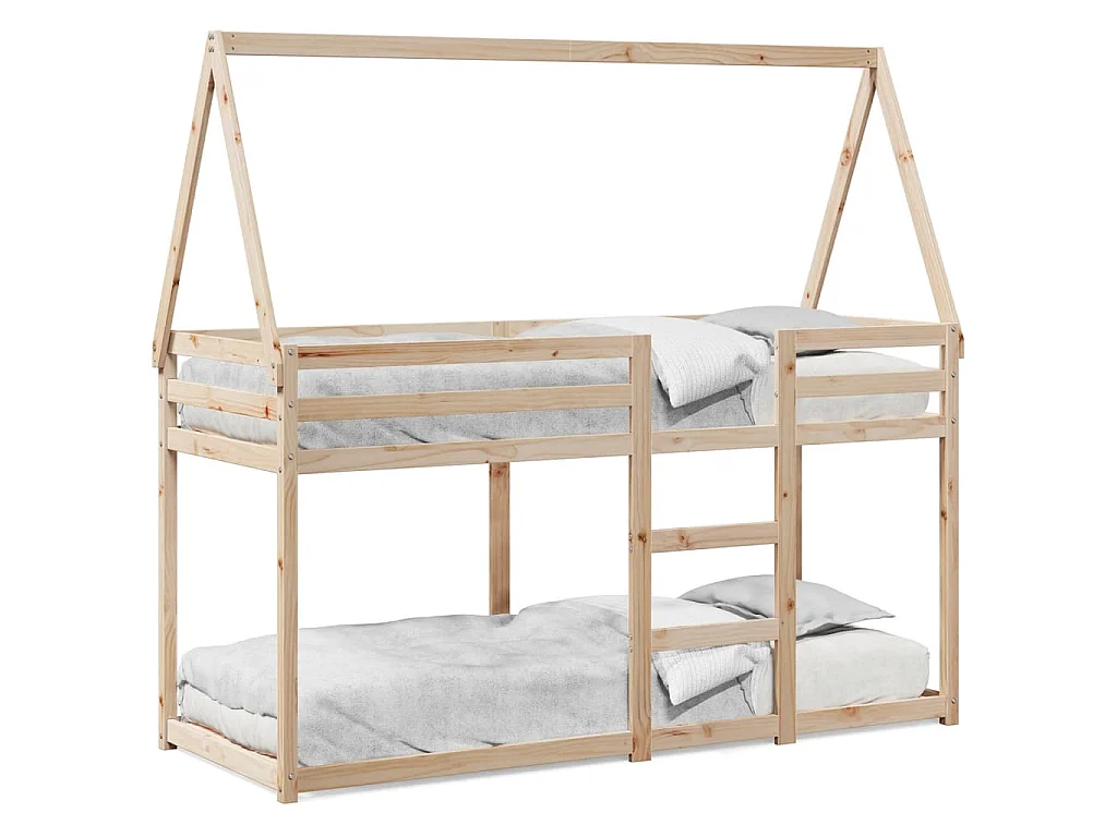 Lit superposé sans matelas 80x200 cm bois de pin massif