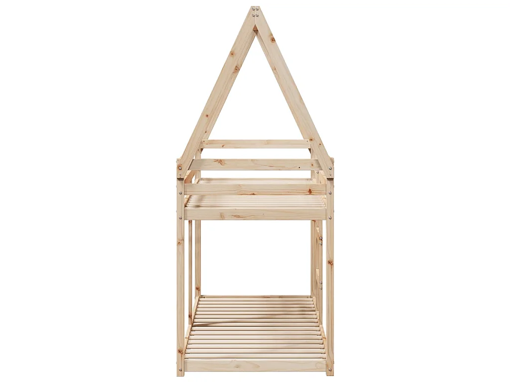Lit superposé sans matelas 80x200 cm bois de pin massif
