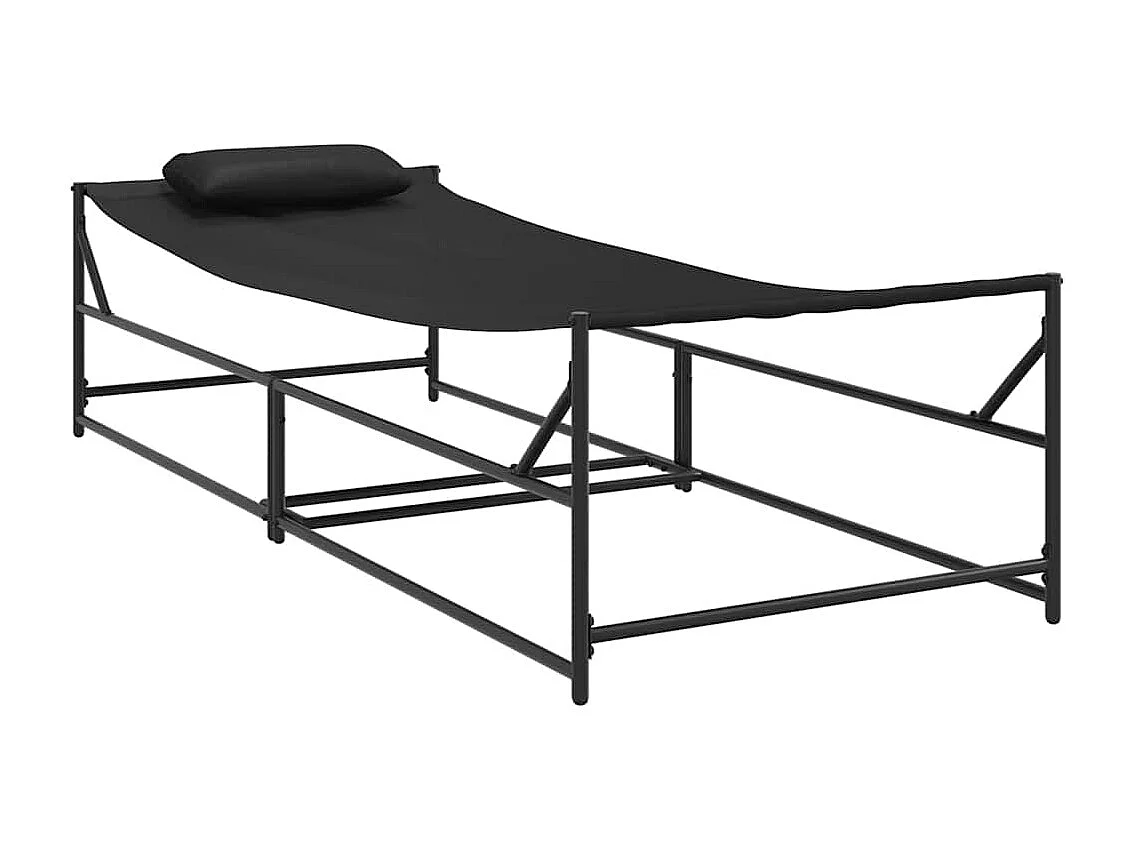 Transat Anthracite 200 x 74 x 73 cm Textilène, acier