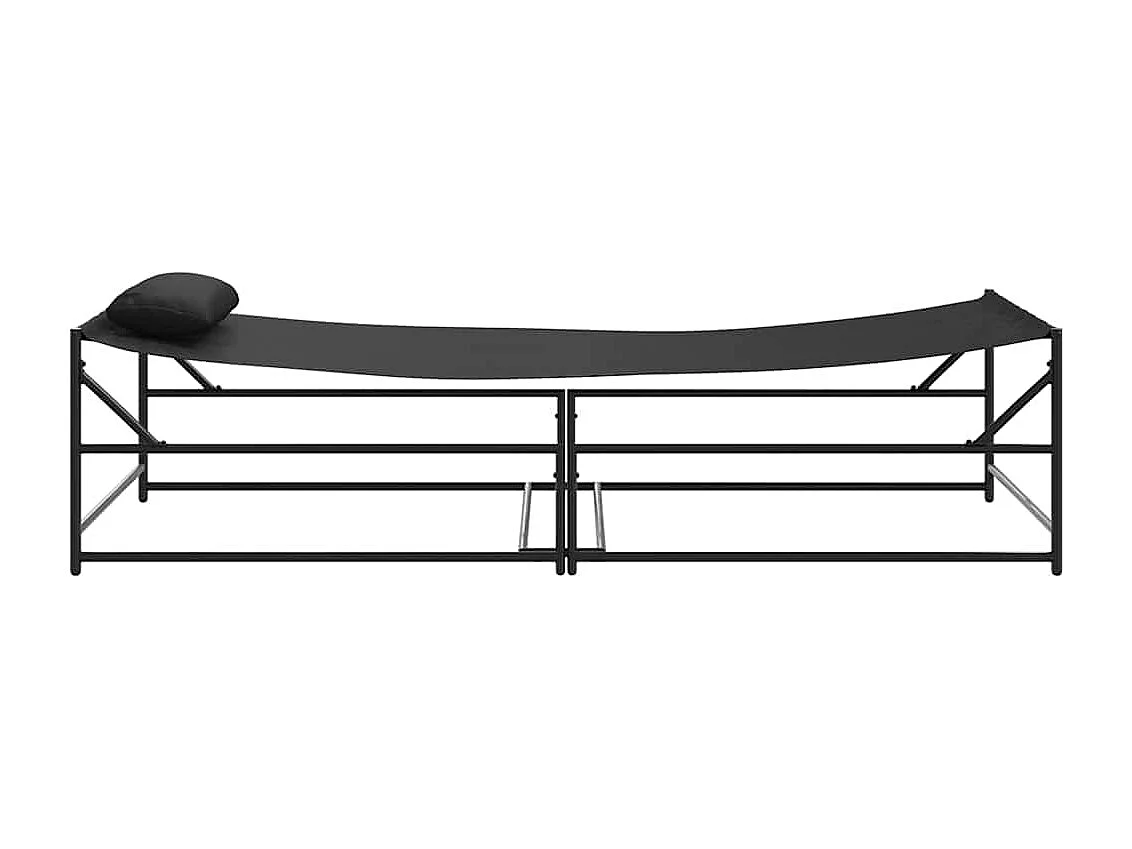 Transat Anthracite 200 x 74 x 73 cm Textilène, acier