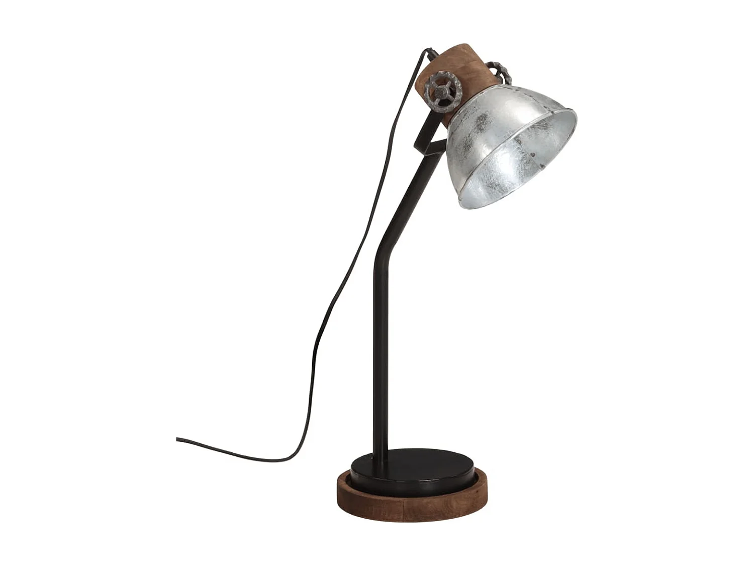 Lampe de bureau 25 W argent vintage 18x18x60 cm E27