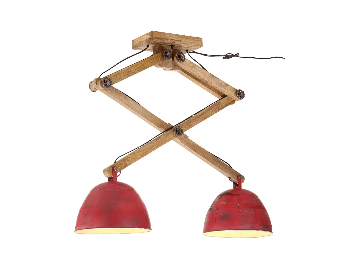 Plafonnier 25 W rouge délavé 29x18x85 cm E27