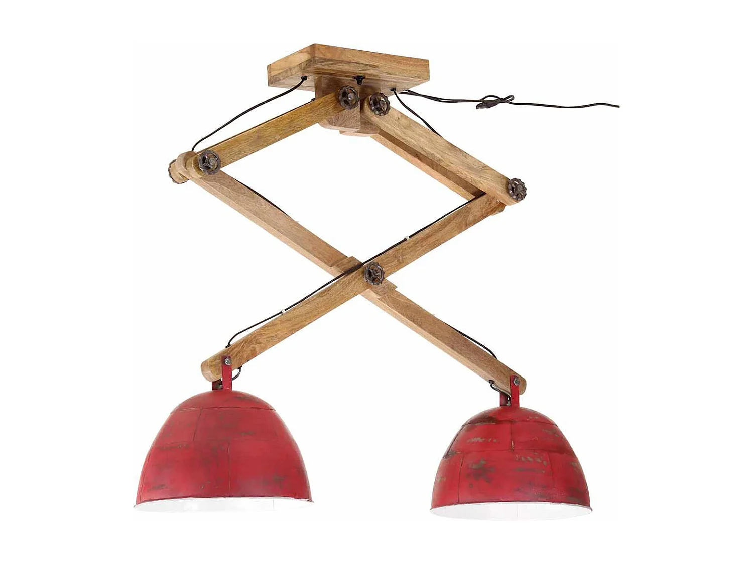 Plafonnier 25 W rouge délavé 29x18x85 cm E27