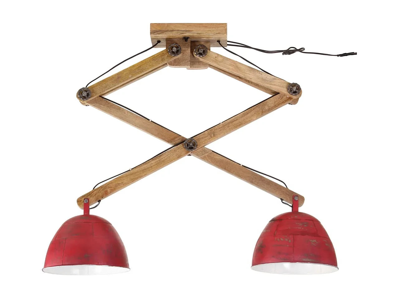 Plafonnier 25 W rouge délavé 29x18x85 cm E27