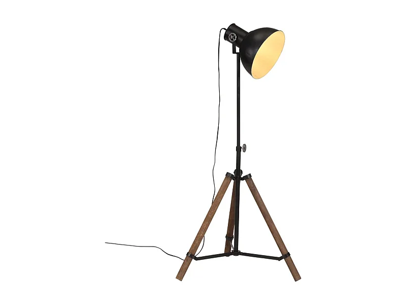 Lampadaire 25 W noir 75x75x90-150 cm E27