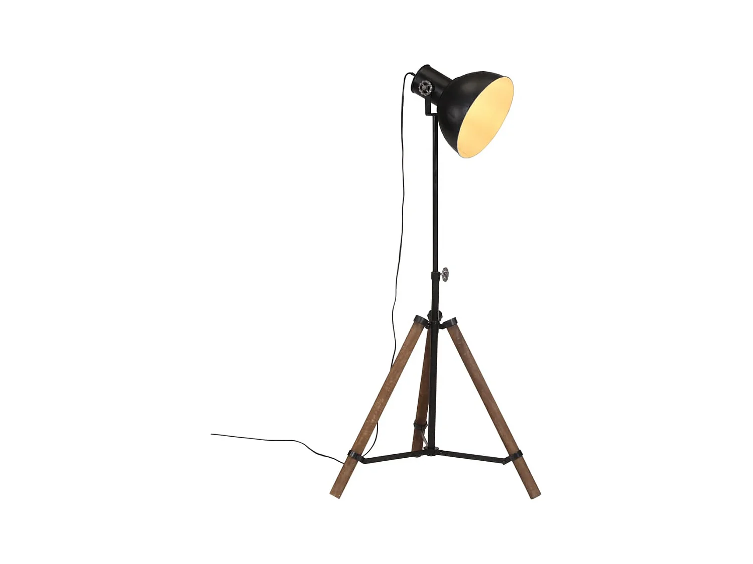 Lampadaire 25 W noir 75x75x90-150 cm E27