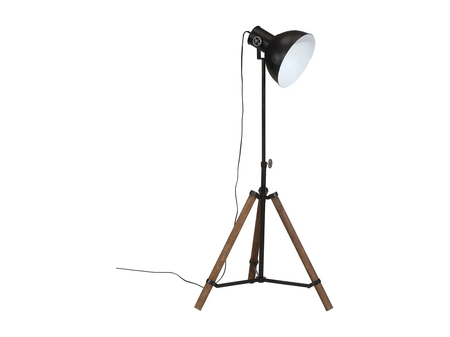 Lampadaire 25 W noir 75x75x90-150 cm E27