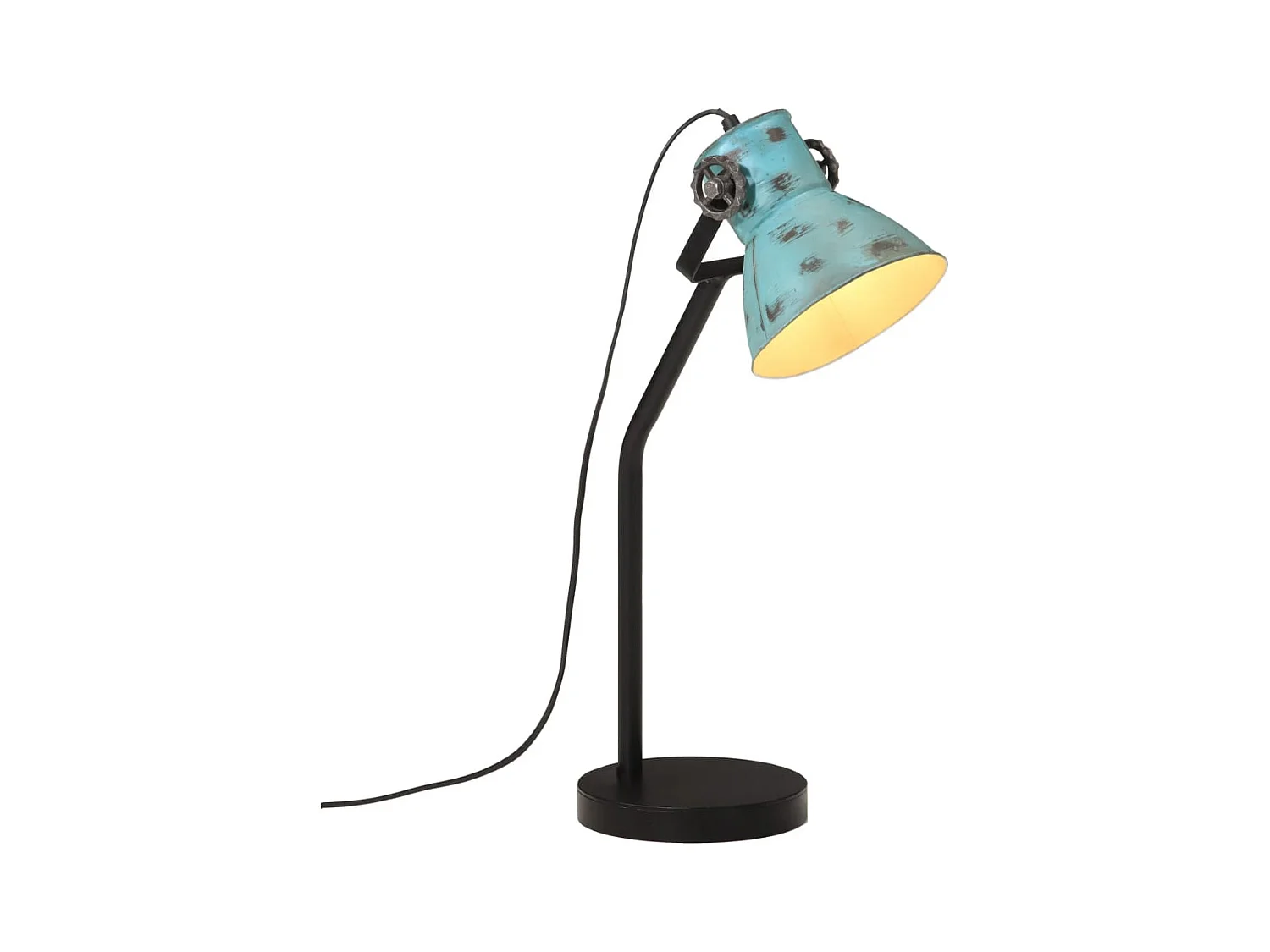 Lampe de bureau 25 W bleu délavé 17x17x60 cm E27
