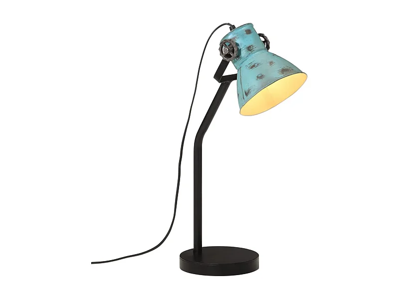 Lampe de bureau 25 W bleu délavé 17x17x60 cm E27