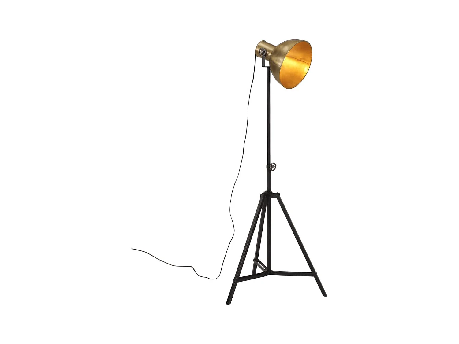 Lampadaire 25 W laiton antique 61x61x90/150 cm E27