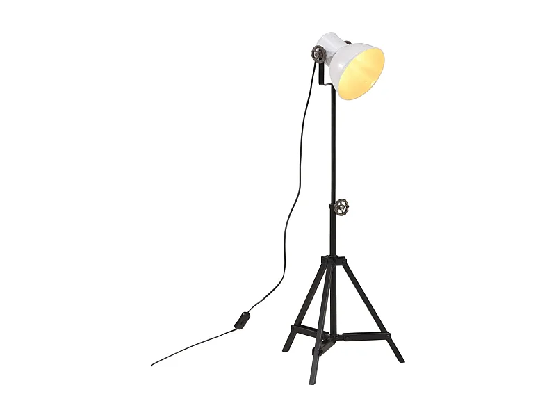 Lampadaire 25 W blanc 35x35x65/95 cm E27