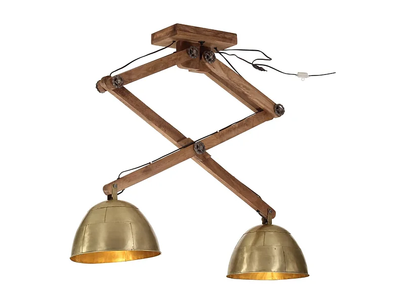 Plafonnier 25 W laiton antique 29x18x85 cm E27