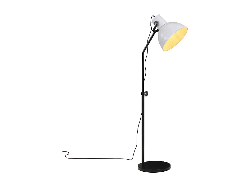 Lampadaire 25 W blanc 30x30x90-150 cm E27