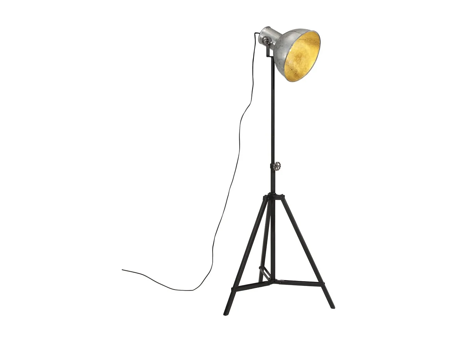 Lampadaire 25 W argent vintage 61x61x90/150 cm E27