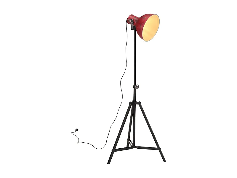 Lampadaire 25 W rouge délavé 61x61x90/150 cm E27