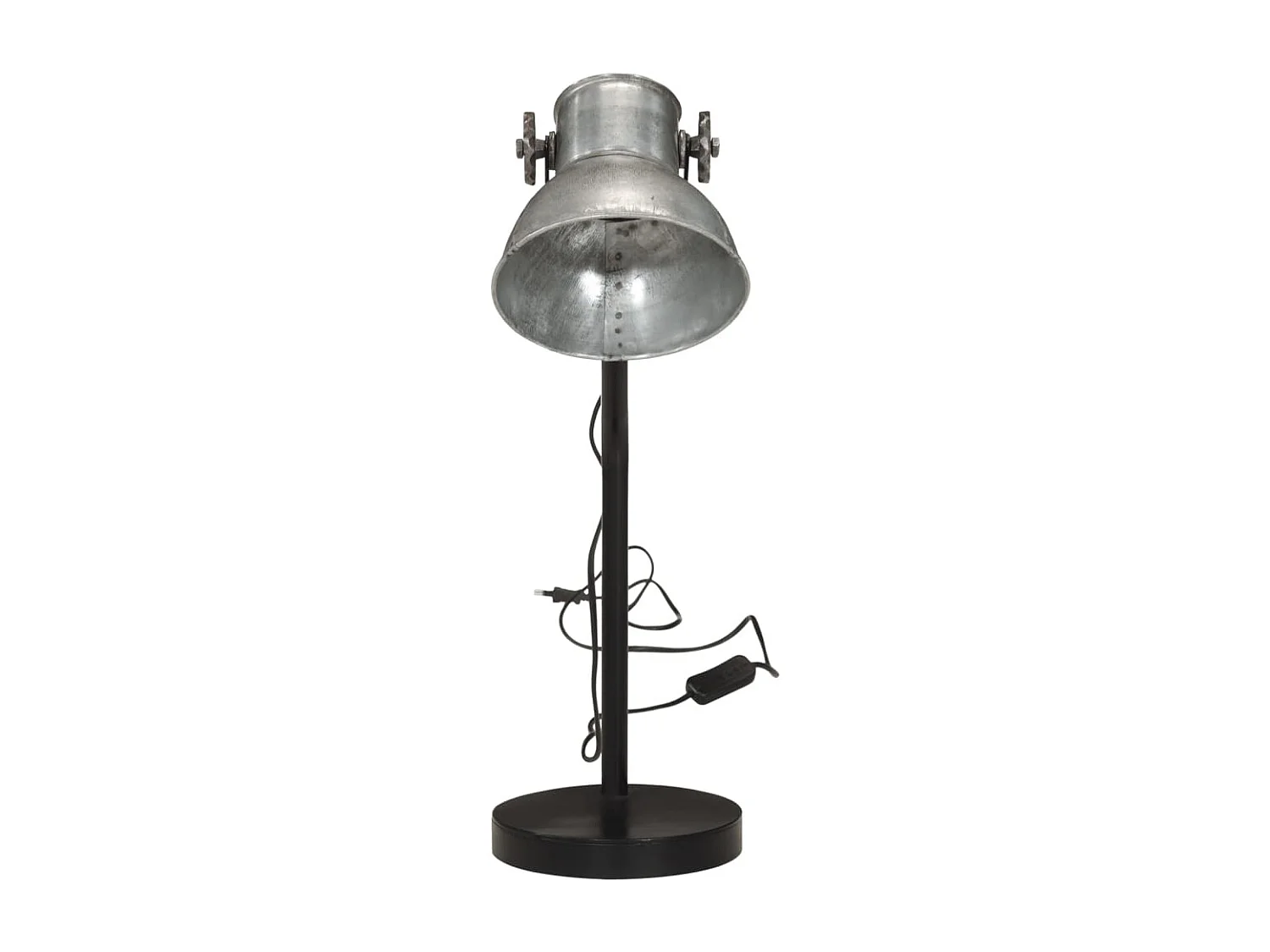 Lampe de bureau 25 W argent vintage 17x17x60 cm E27