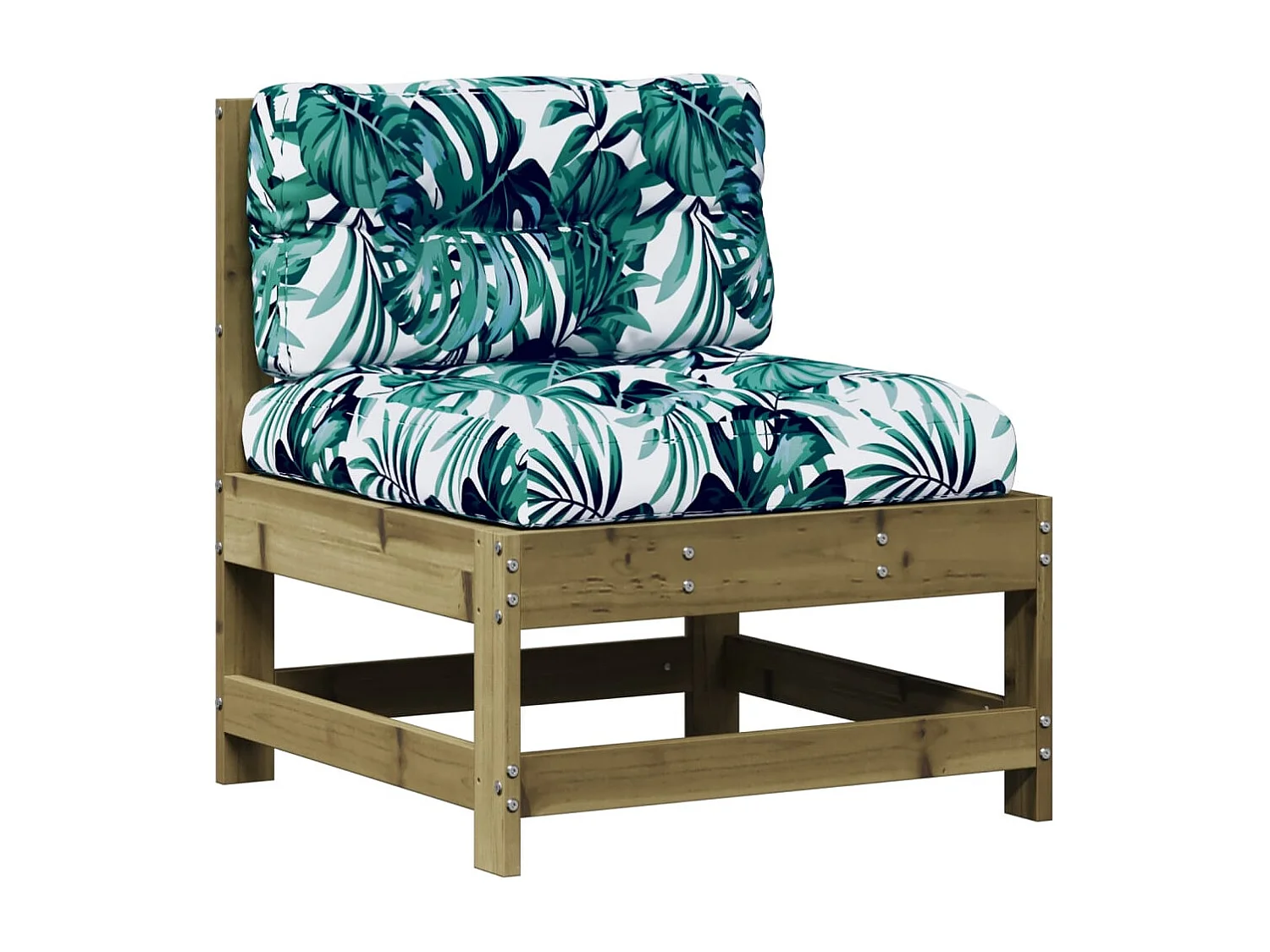 Set Divani da Giardino 6pz con Cuscini Legno Impregnato di Pino