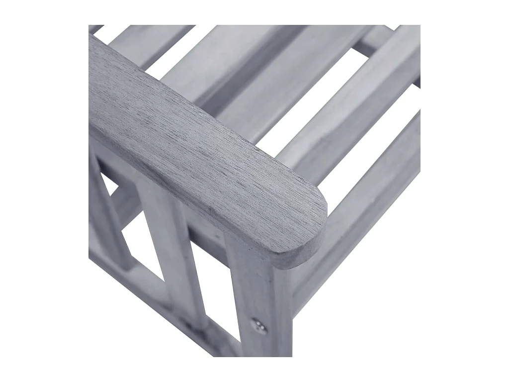 Chaises de jardin avec table à thé et coussins Acacia solide