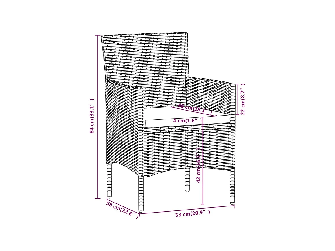 Ensemble à Manger de jardin 9pcs résine tressée et verre trempé