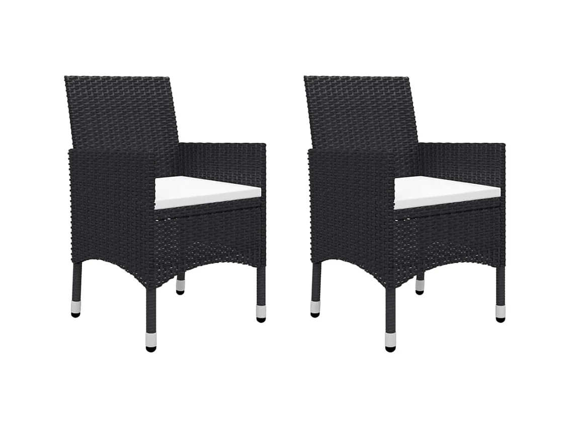 Ensemble à manger de jardin 5 pcs Noir