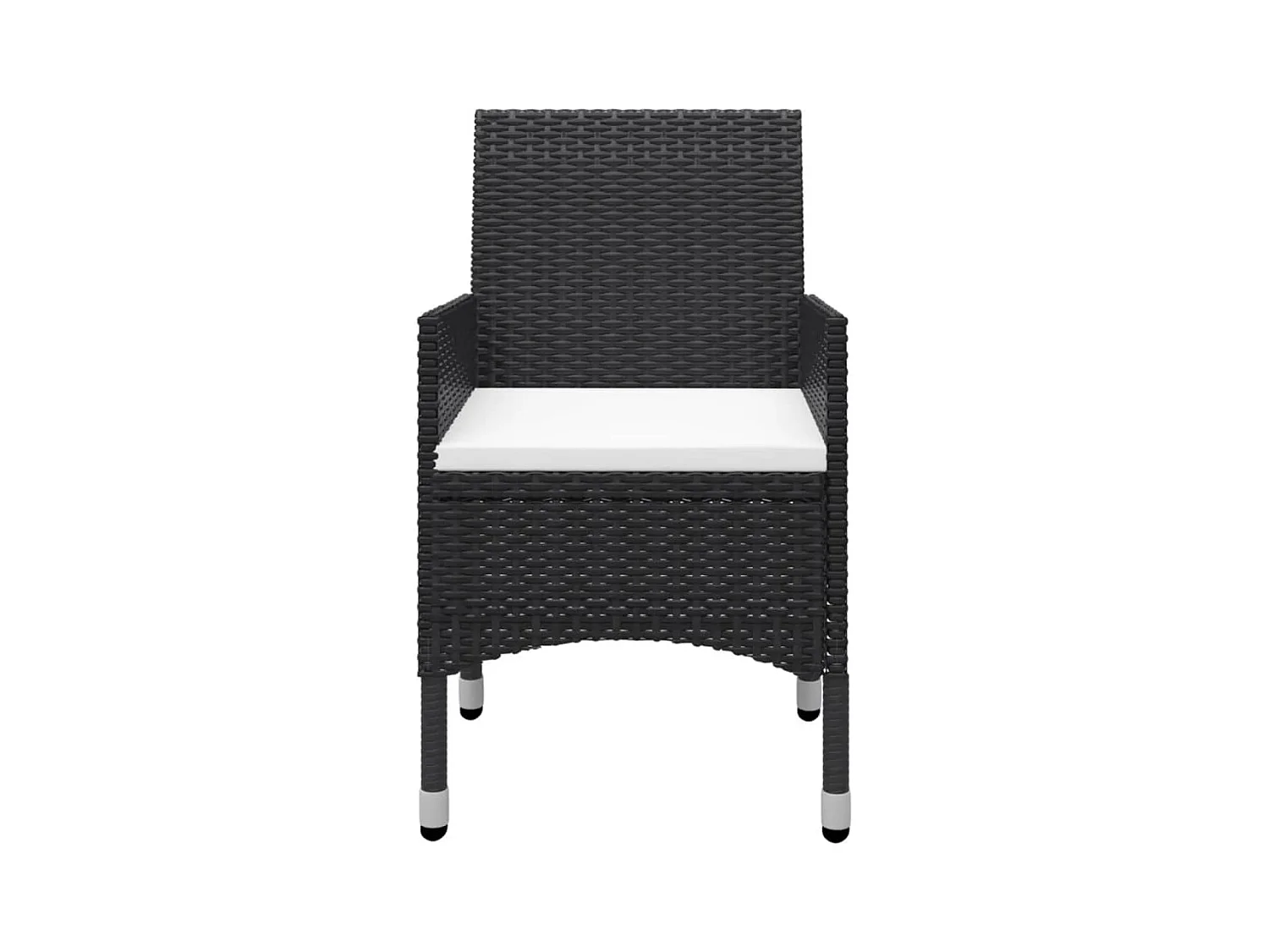 Ensemble à manger de jardin 5 pcs Noir