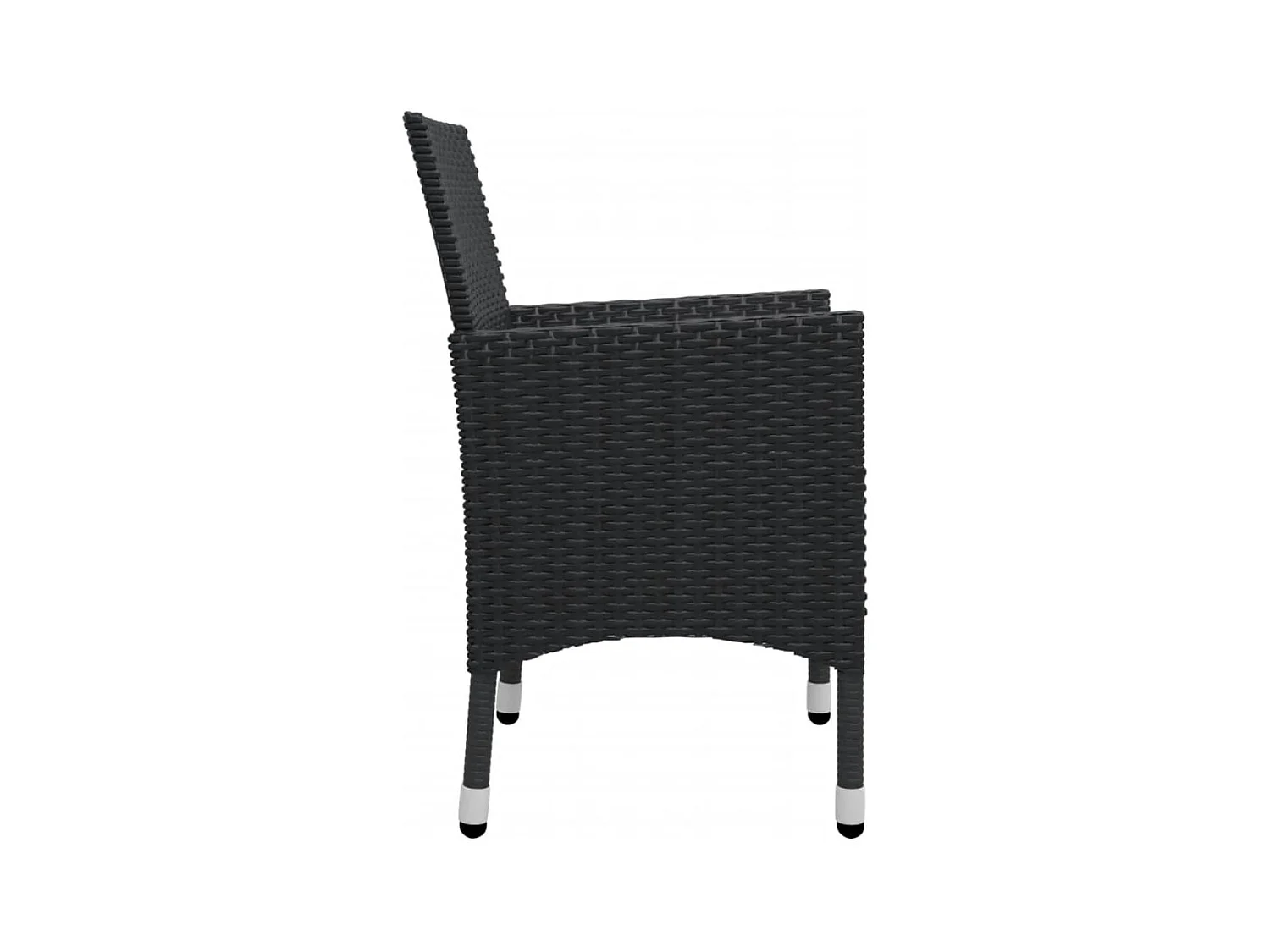 Ensemble à manger de jardin 5 pcs Noir