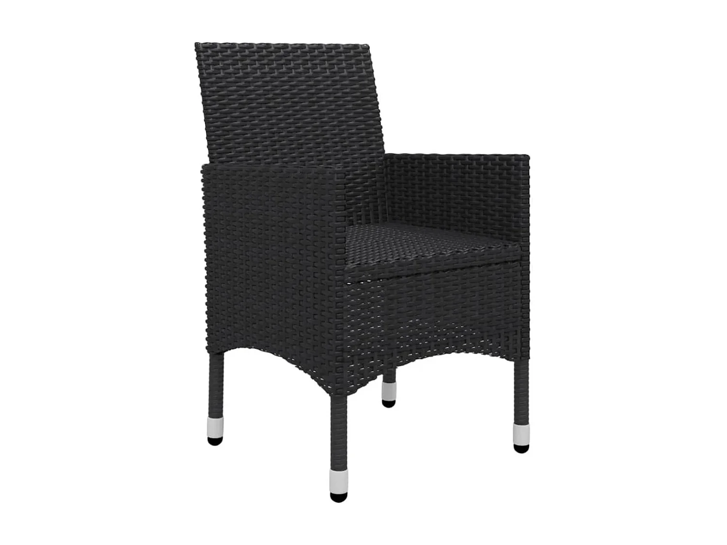 Ensemble à manger de jardin 5 pcs Noir