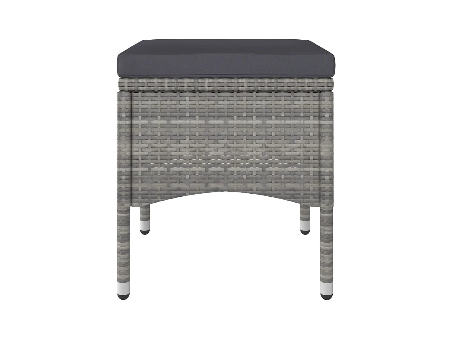 Ensemble à manger de jardin 5 pcs Résine tressée et acacia Gris