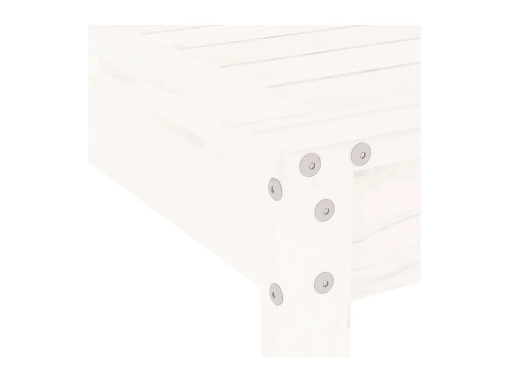Ensemble de bistrot de jardin 3 pcs blanc bois de pin massif