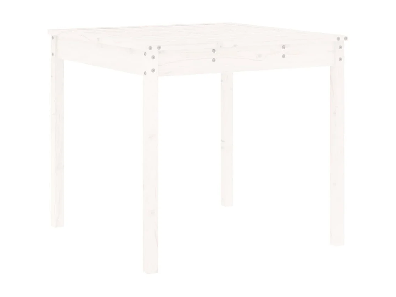Set da Bistrot da Giardino 3pz Bianco in Legno Massello di Pino