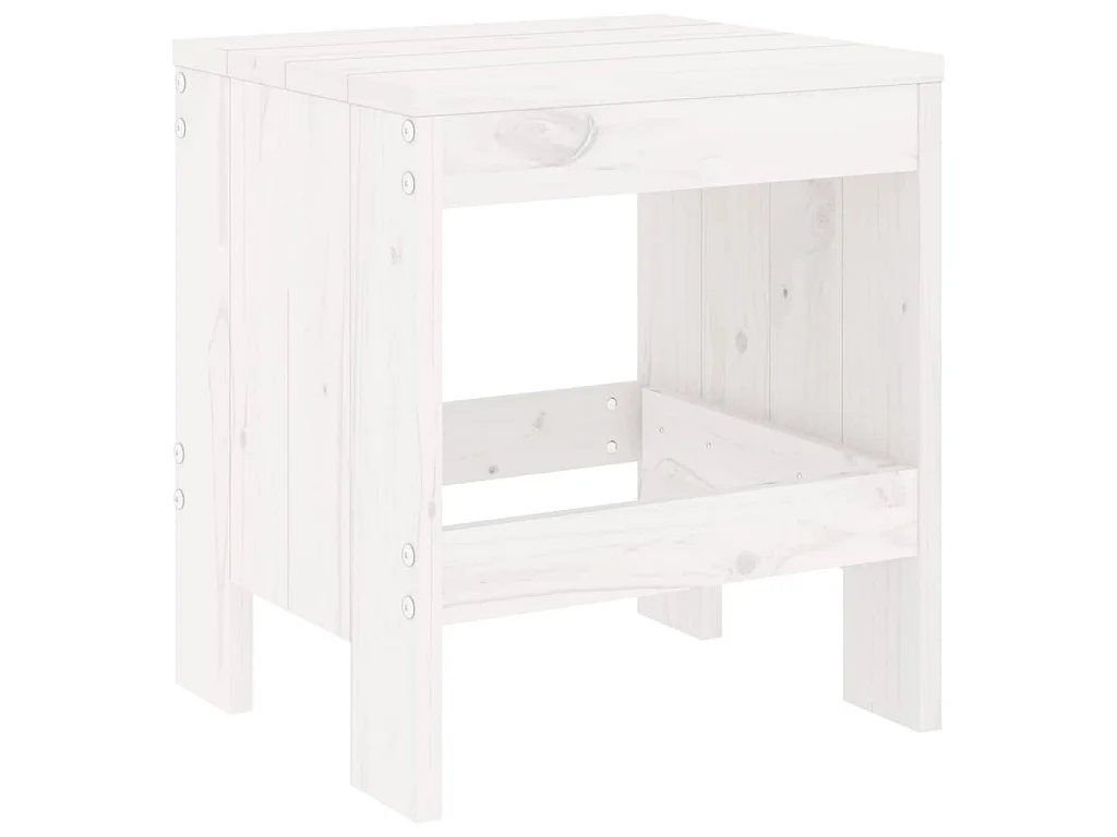 Ensemble de bistrot de jardin 3 pcs blanc bois de pin massif