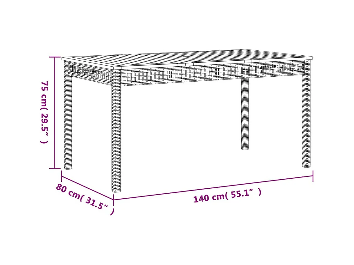 Ensemble à manger de jardin 5 pcs coussins gris résine tressée