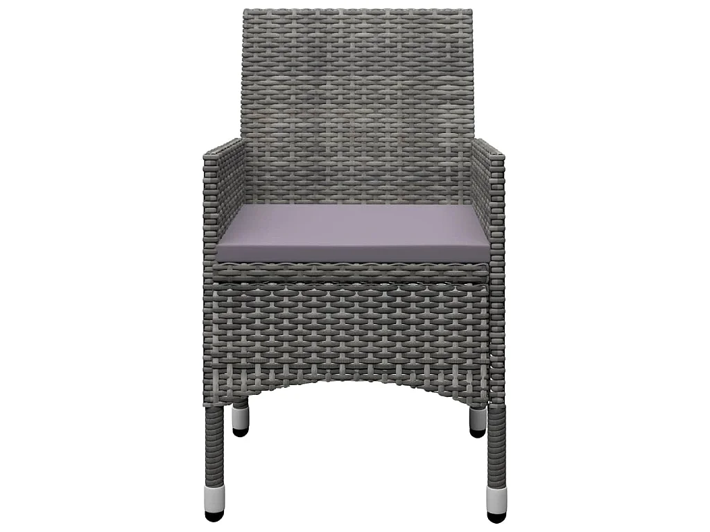 Set Mobili da Pranzo per Giardino 5 pz Grigio
