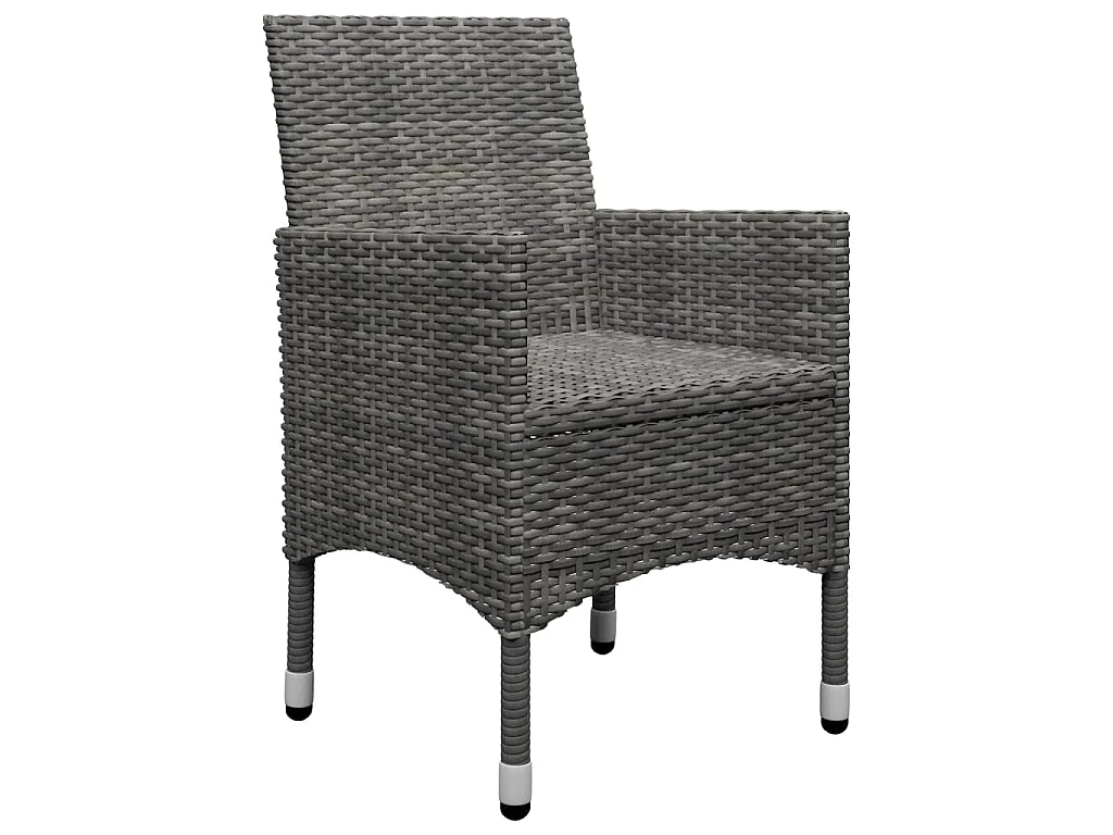Set Mobili da Pranzo per Giardino 5 pz Grigio