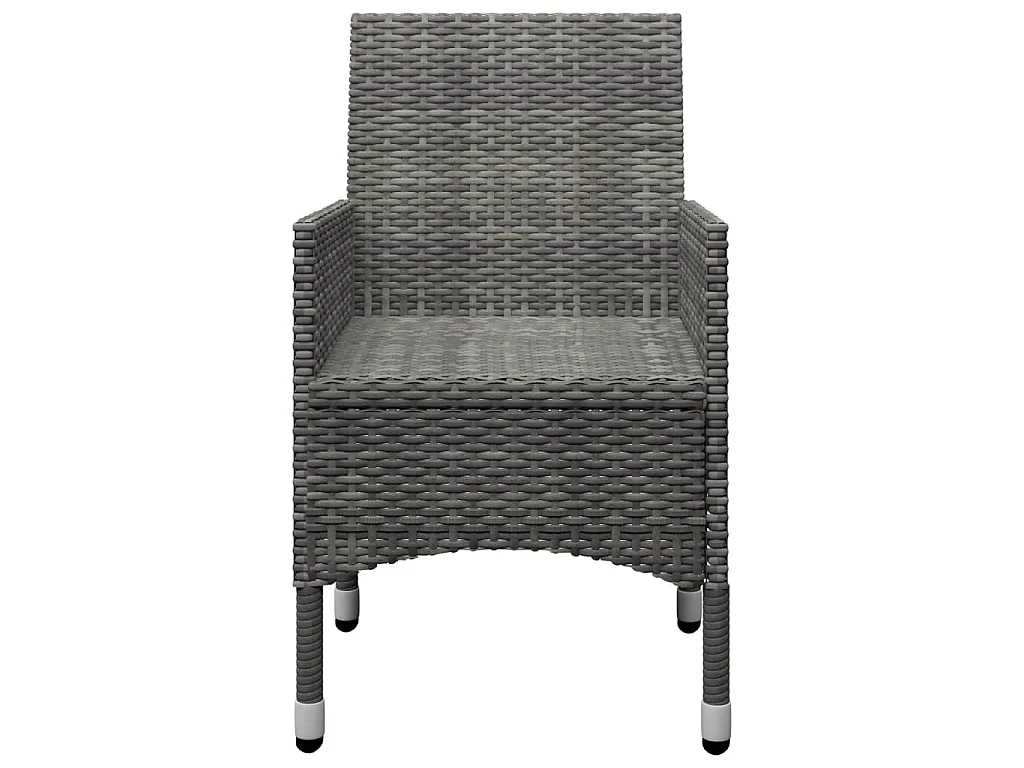 Set Mobili da Pranzo per Giardino 5 pz Grigio