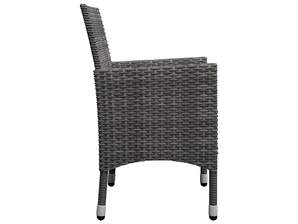 Set Mobili da Pranzo per Giardino 5 pz Grigio