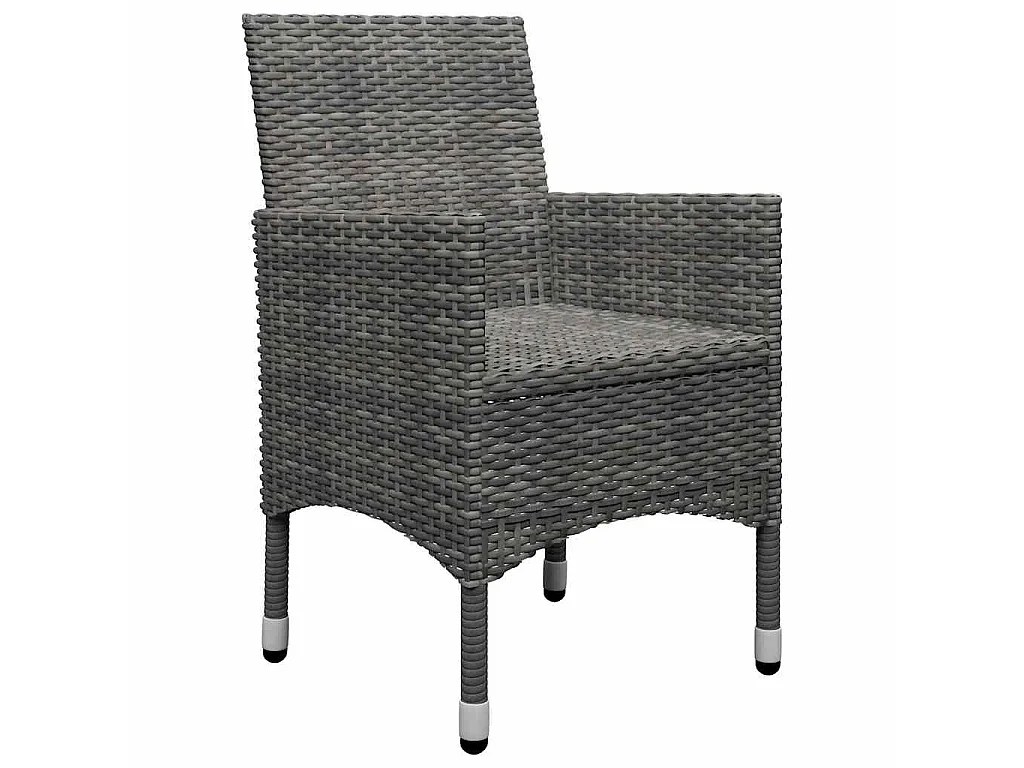 Ensemble à manger de jardin 5 pcs Gris