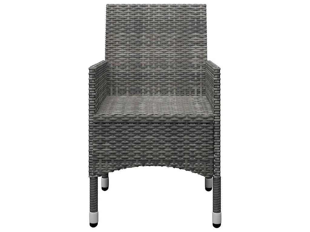 Ensemble à manger de jardin 5 pcs Gris