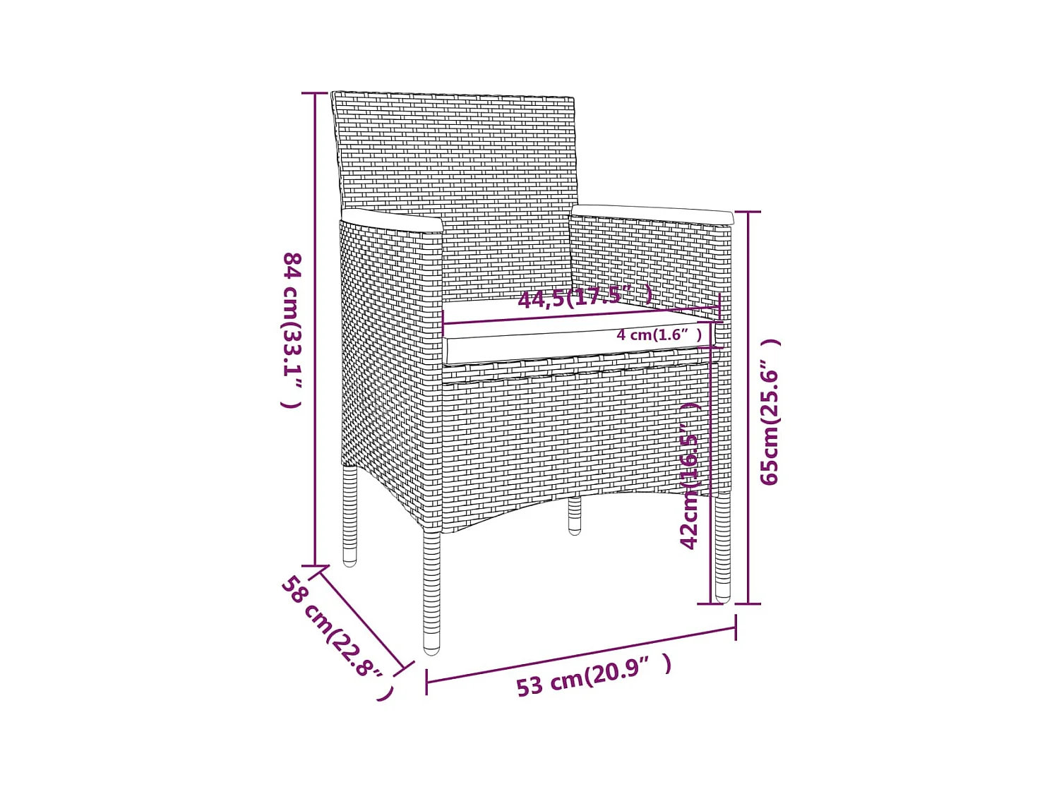 5-delige Tuinset poly rattan en gehard glas zwart