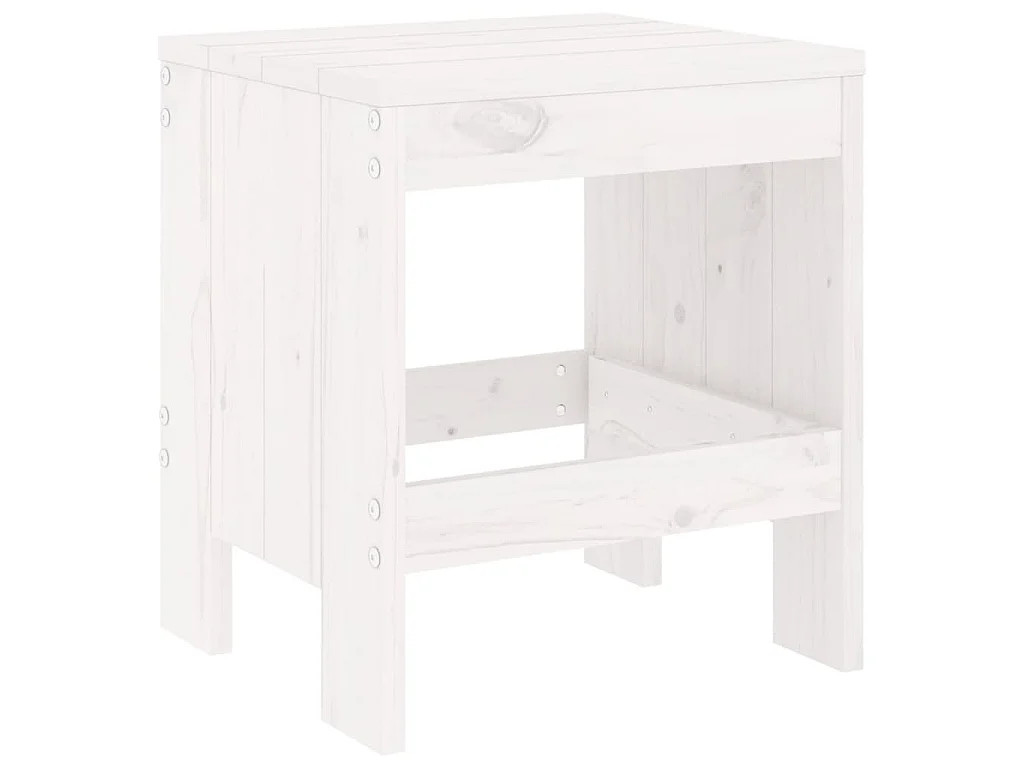 Ensemble à manger de jardin 5pcs blanc bois massif de pin