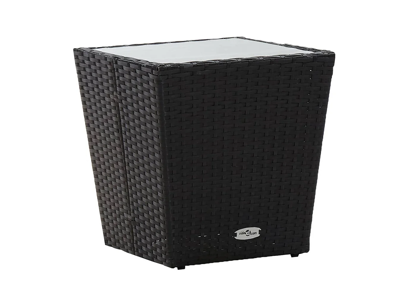 Ensemble de bistro de jardin 5 pcs poly rotin et verre trempé