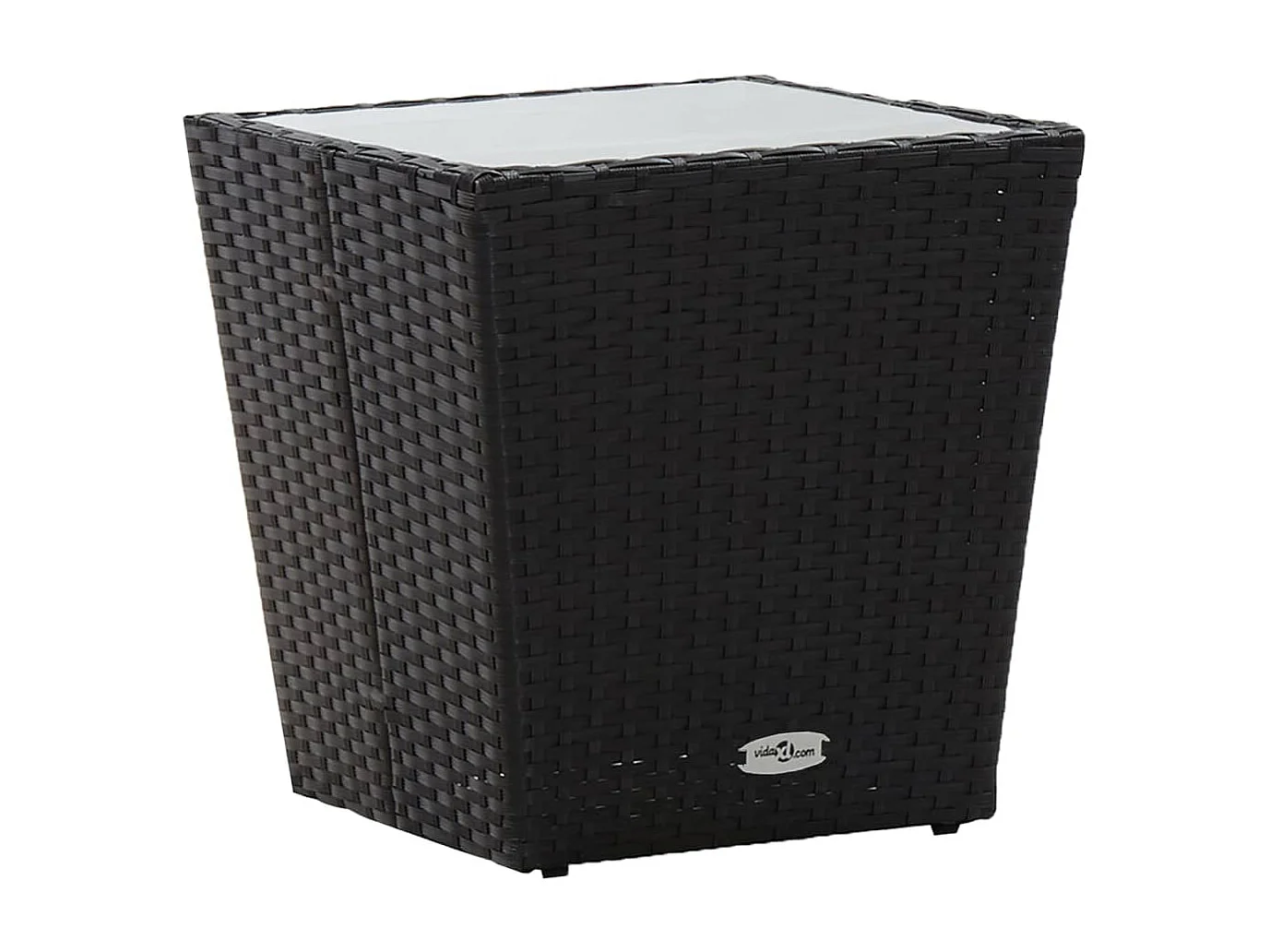 Ensemble de bistro de jardin 5 pcs poly rotin et verre trempé