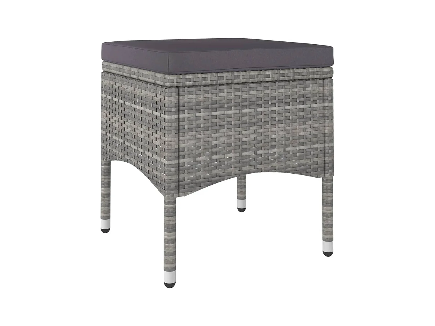 Ensemble à Manger jardin 5 pcs résine tressée verre trempé Gris