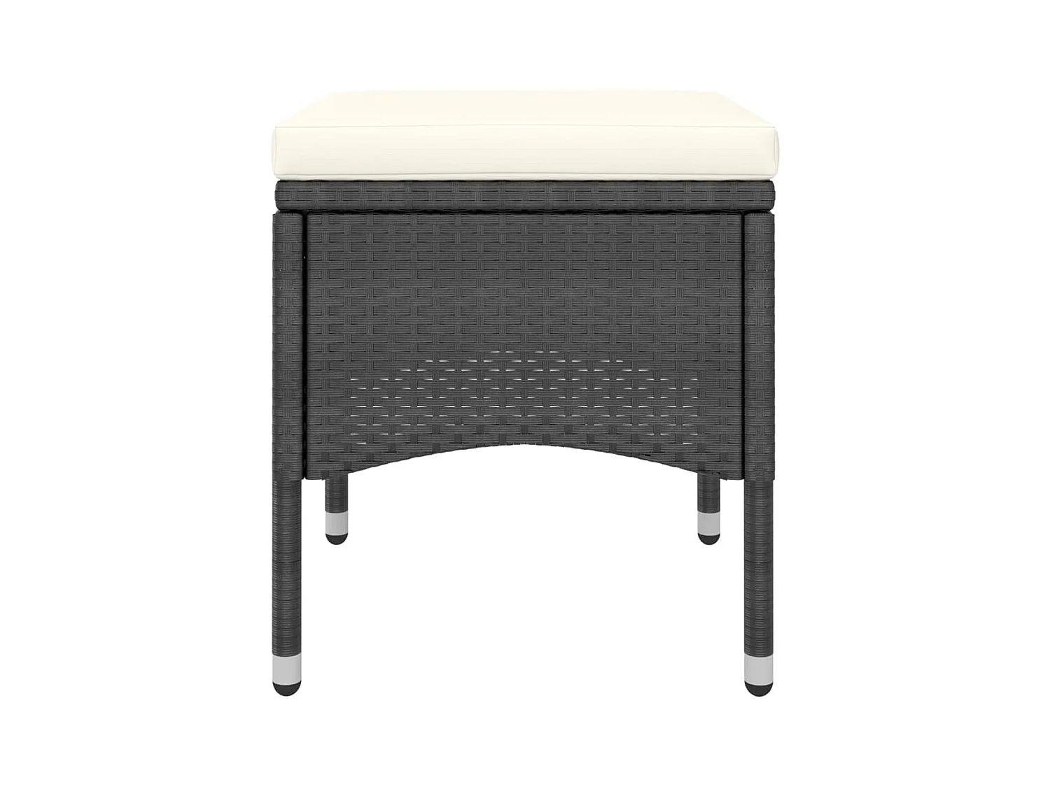 Ensemble à manger de jardin 5 pcs Résine tressée et acacia Noir