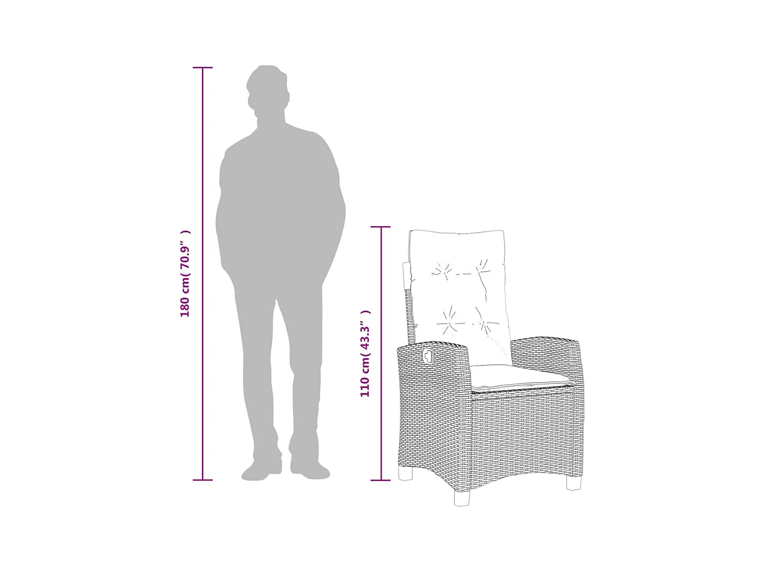 Ensemble à manger de jardin avec coussins 3 pcs Noir