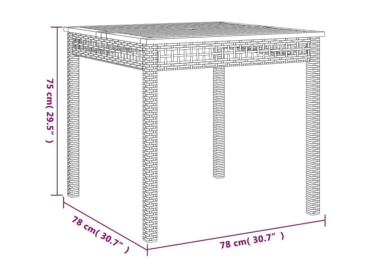 3-tlg. Garten-Essgruppe mit Kissen Beige Poly Rattan