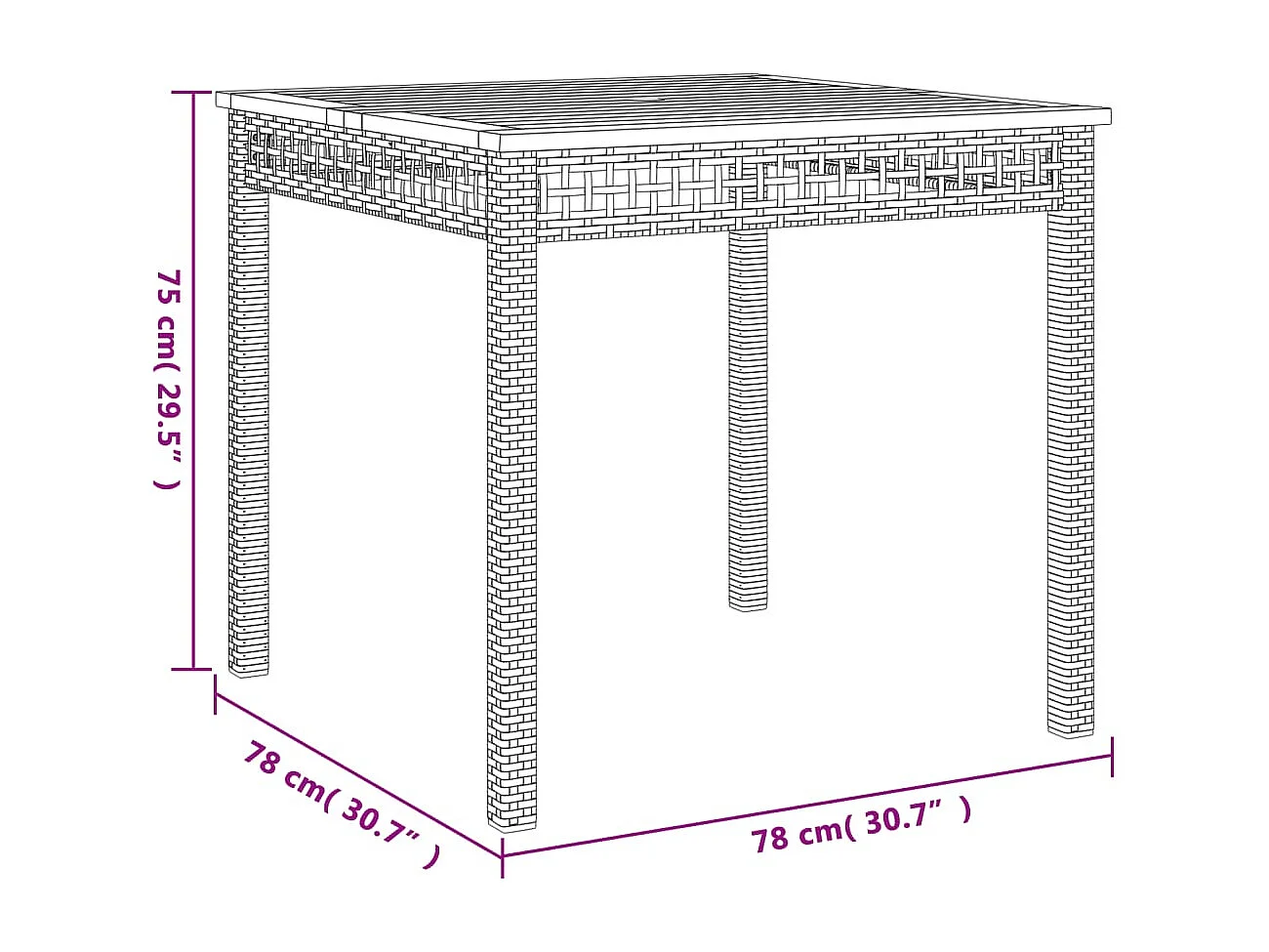 5-tlg. Garten-Essgruppe mit Kissen Beige Poly Rattan